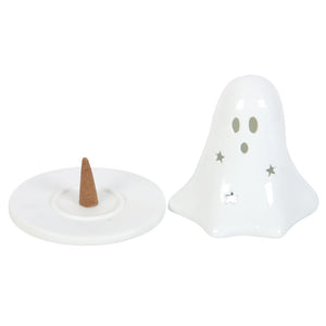 Ceramic ghost tea light / incense holder