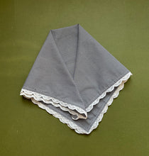 Load image into Gallery viewer, Gingham Headscarf with Lace Trim - Pre-order