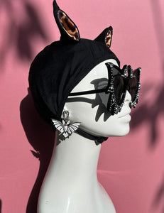 Art Deco Albino Bat Earrings