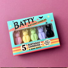 Load image into Gallery viewer, Set of Five Vintage Style Bat Candles