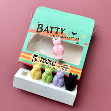 Load image into Gallery viewer, Set of Five Vintage Style Bat Candles