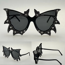 Load image into Gallery viewer, Bat Wing Rhinestone Sunglasses