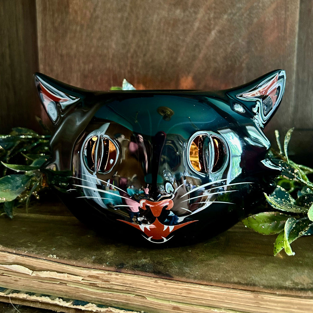 Vintage Halloween Ceramic Cat Oil Burner