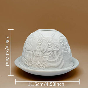 Porcelain Dome Candle Holder
