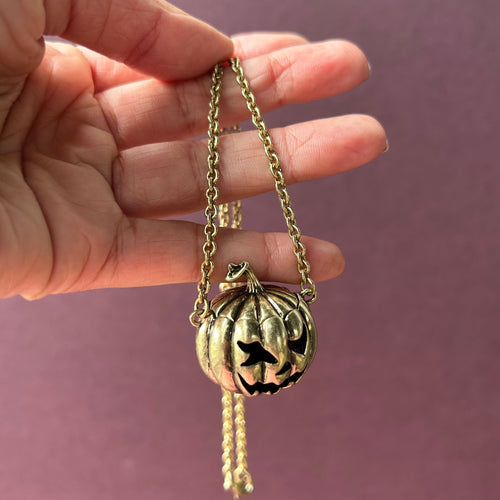 Vintage Jack O'Lantern Necklace