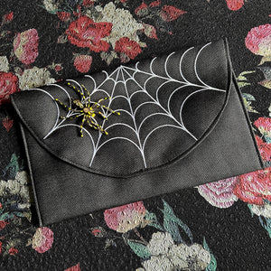 Spiderweb Embroidery Envelope Bag