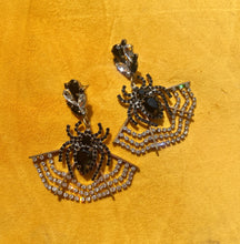 Load image into Gallery viewer, Crystal Spider Earrings