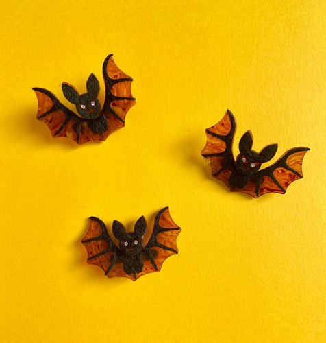 Acrylic Bat Brooch